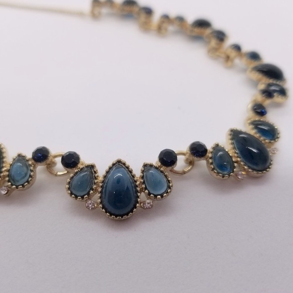NWT Anna & Ava blue teardrop cabochons necklace - Picture 1 of 7